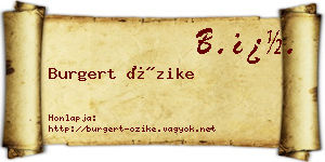 Burgert Őzike névjegykártya